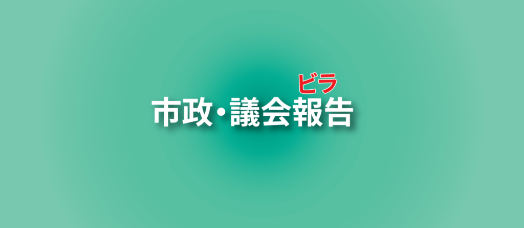 市政 議会報告 ビラ NEWS