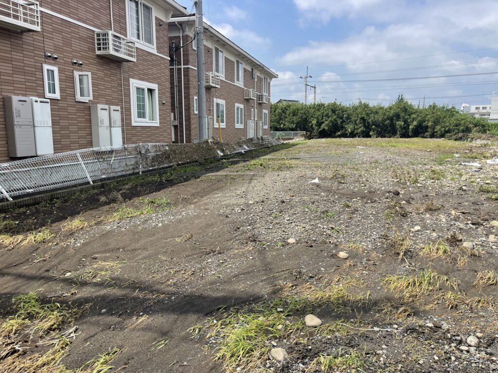 大雨冠水 藪塚町 西野公民館と周辺 2026年7月19日