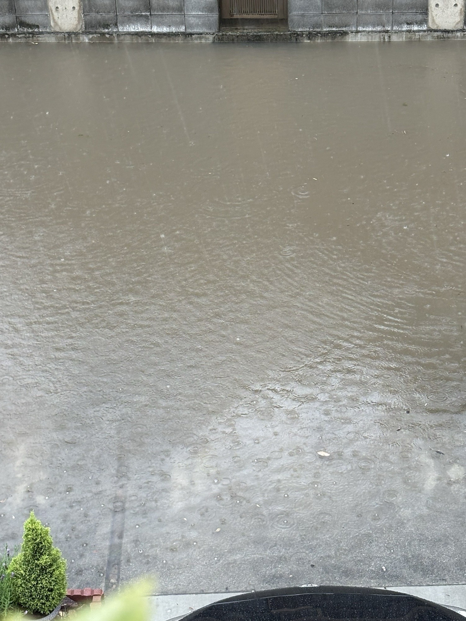 大雨冠水 台之郷町 市営韮川団地南 2026年7月17日