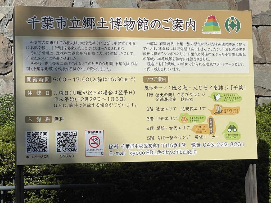千葉市立郷土博物館(千葉城)案内